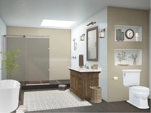 brown bathroom