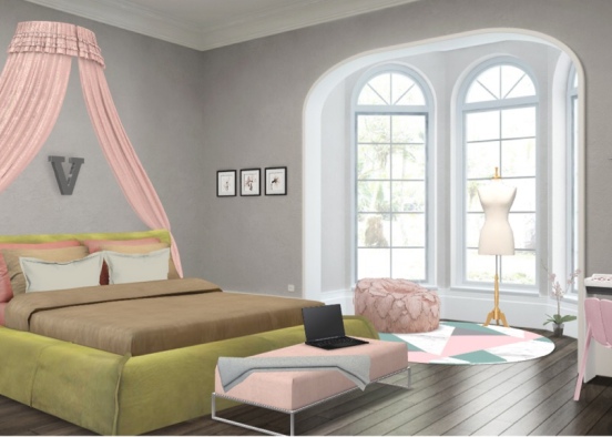 teen bedroom  Design Rendering