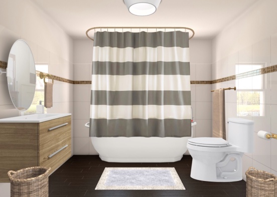 Cozy bathroom  Design Rendering