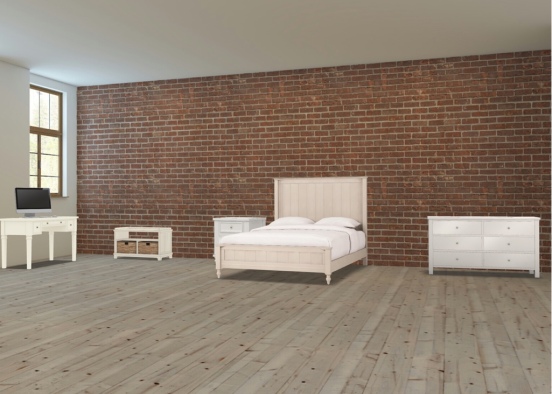 White bedroom  Design Rendering