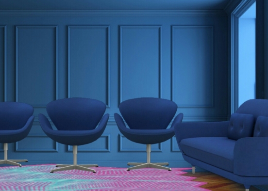 Blue waiting room!☺ Design Rendering