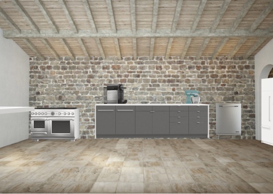 Counrty kitchen  Design Rendering