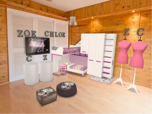 twin girl room