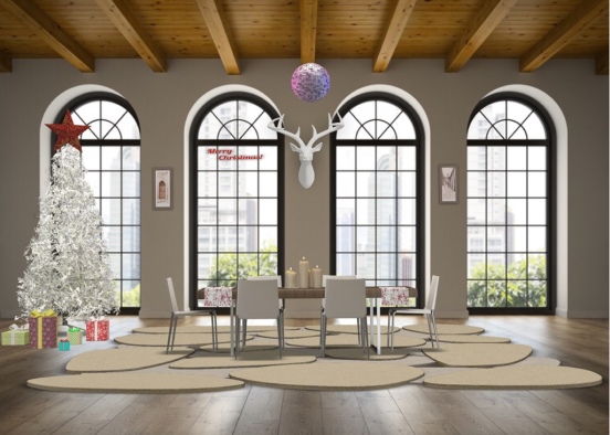 Christmas Living room  Design Rendering