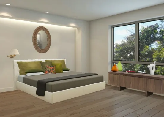 Tropical bedroom  Design Rendering