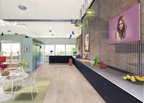kitchen and livingroom 🌸🥂 Design Rendering