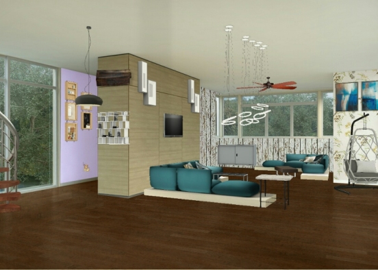 Living room classic Design Rendering