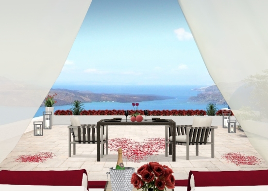 Design #1 Honeymoon In Greece ❤ Design Rendering