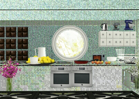 Gray kitchen mom Design Rendering
