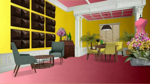 The dining room	yellow_pink😘