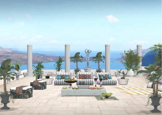terraza griega Alejandro  Design Rendering