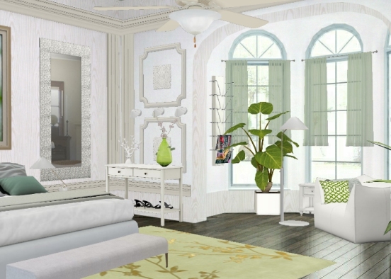 Green soft room Design Rendering