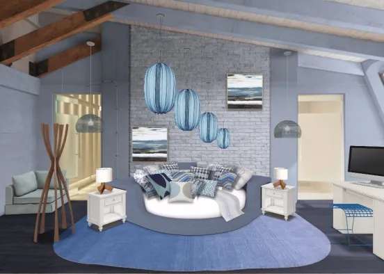 Feeling blue ( bedroom design ) Design Rendering