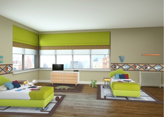 The boys rooms Design Rendering