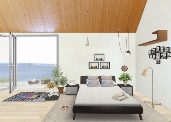lake side bedroom!🏝🏝 Design Rendering