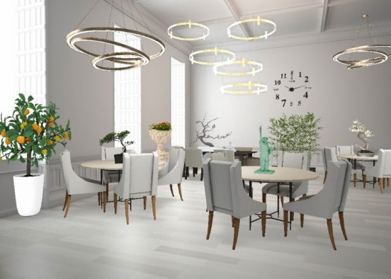 Luxury Dining room Design Rendering