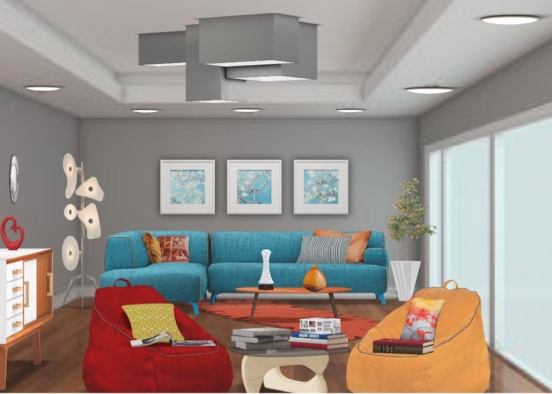 comfortable living room 😊🌹 Design Rendering