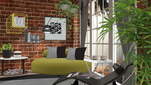 modern living room corner