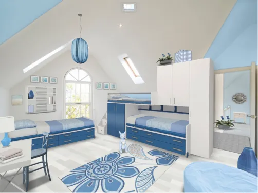 Boys bedroom with room for friends