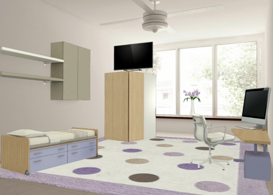 Purple room  Design Rendering