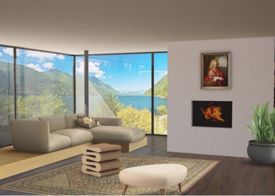 Nature livingroom Design Rendering