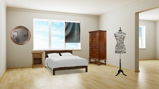 Brown Bedroom Design Rendering