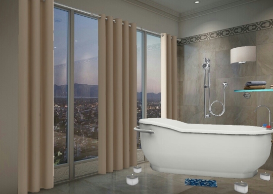 Luxurious Bathroom 1 Design Rendering
