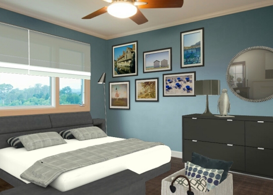 Tonal bedroom Design Rendering