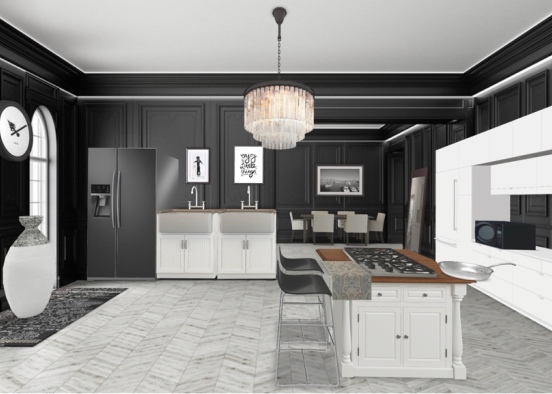 gorgeous minimal kitchen  Design Rendering
