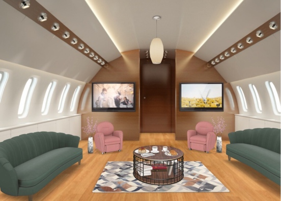private jet luxury Design Rendering