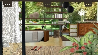 Bathroom with a view Design Rendering