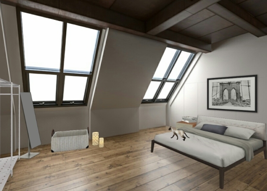 City bedroom Design Rendering