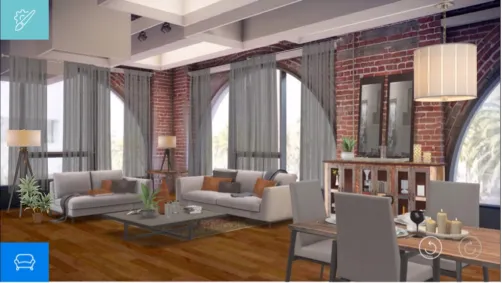 Rustic Loft Living Area