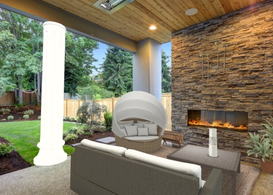 Loungie around outside Design Rendering