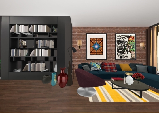 Ece's living room Design Rendering