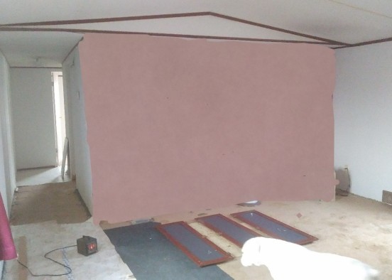 Living Room pink Design Rendering