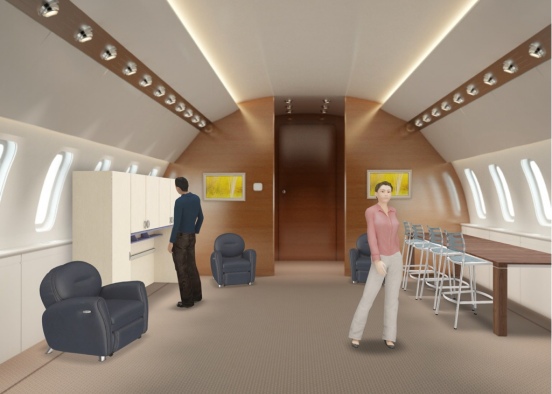 flight crew cabin Design Rendering