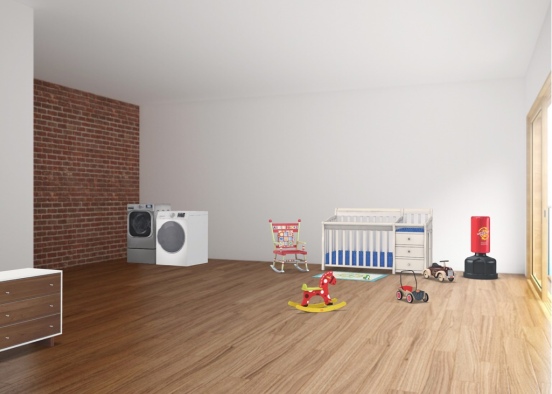 Washing room-baby room Design Rendering