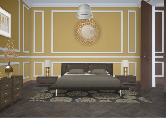 ✨✨✨golden Bedroom ✨✨✨ Design Rendering