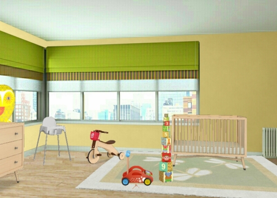 Habitacion para niños mixto Design Rendering