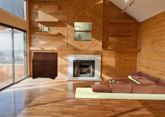 The living room  Design Rendering