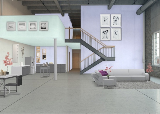 A space of pastel Design Rendering