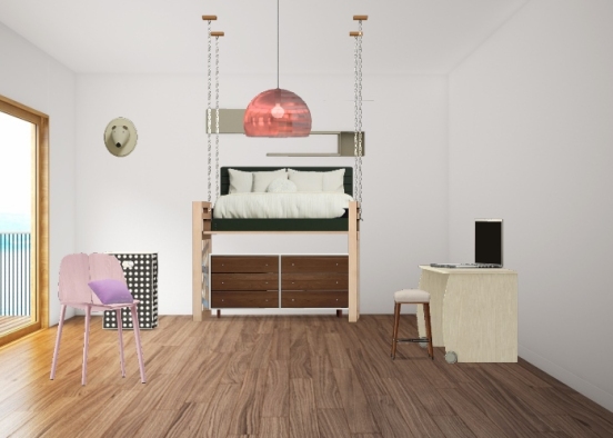 The bedroom  Design Rendering