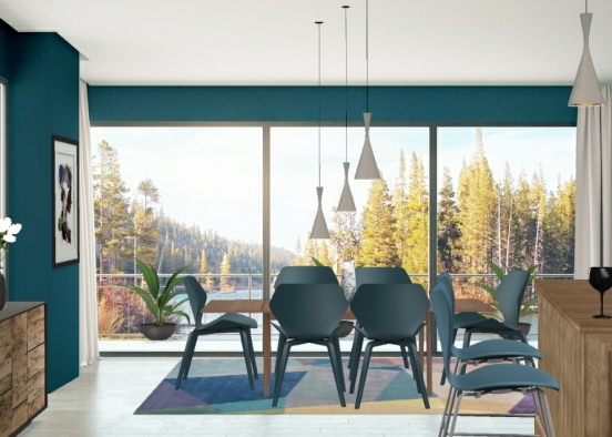 Colorful Dining  Design Rendering