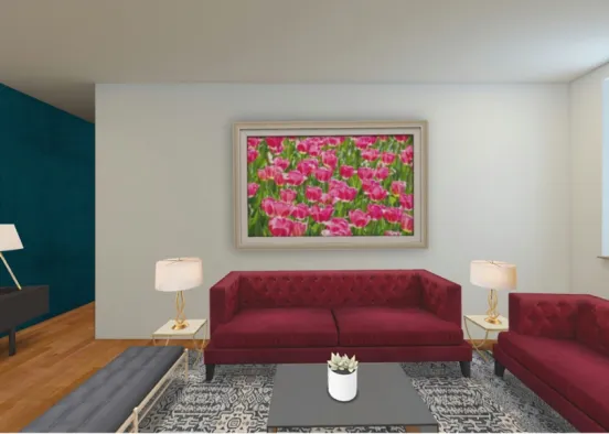 living room  Design Rendering