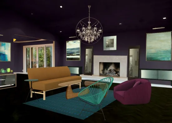 Peacock Schematic Living Room design by  Design Rendering