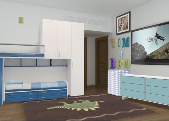 Boys bed room Design Rendering