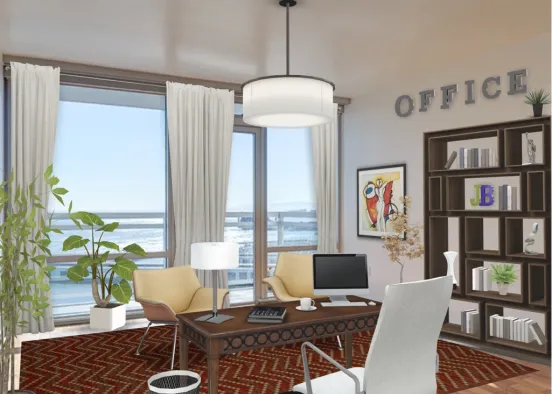 Office with a View Design Rendering