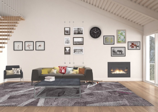 1.living room Design Rendering