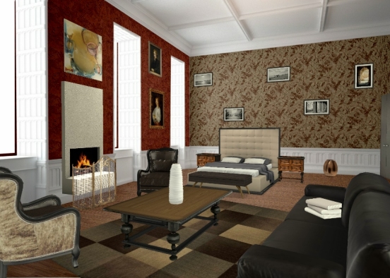 Sala dormitorio Design Rendering
